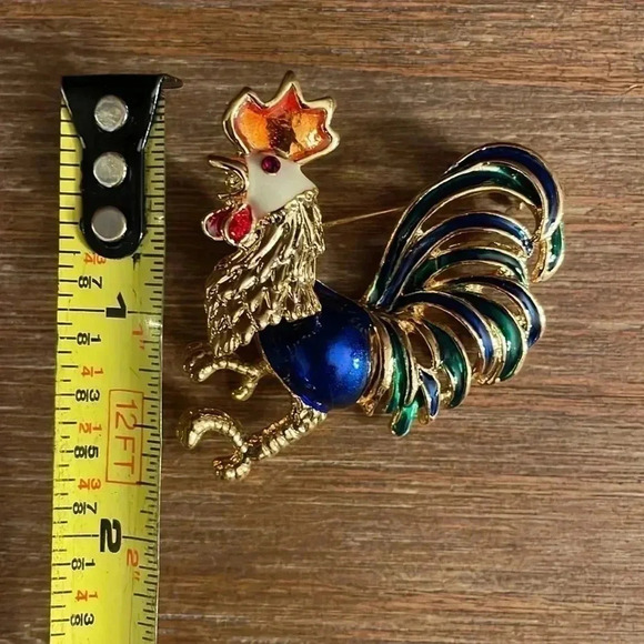 Rooster Brooch/Pin New - Picture 7 of 7